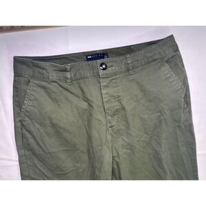 ASOS DESIGN Olive Green Slim Chino Pants Mens 32x32 Cotton Casual Preppy Retro